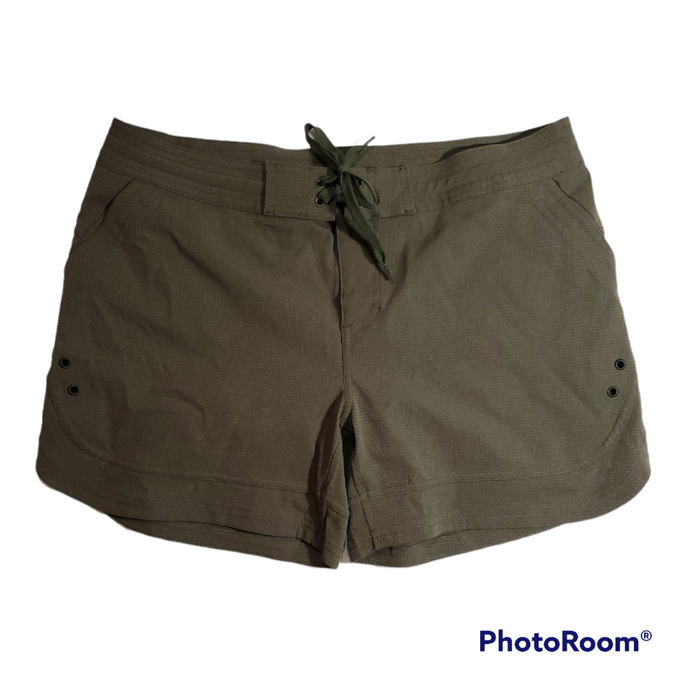 Prana | Olive Green Ebelie Shorts | Size Medium